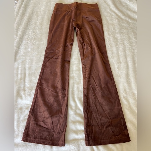 Bebe Y2K Chocolate Brown Velour Boho Pants - Picture 8 of 8